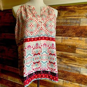 Emma & Olivia floral polyester halter blouse